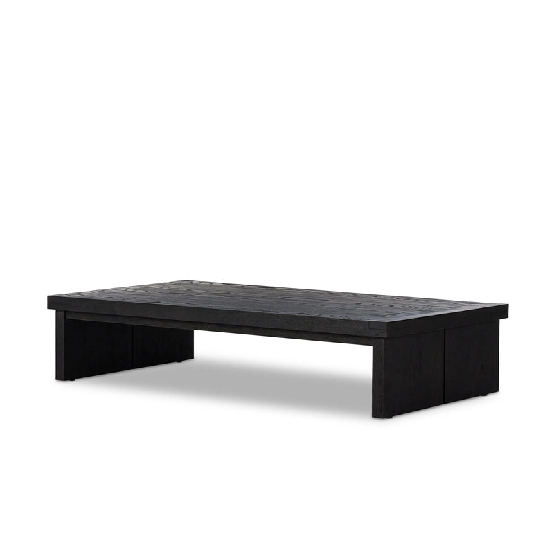 Warby Worn Black Oak Coffee Table | ready to ship!