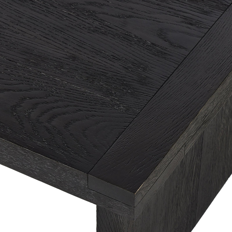 Warby Worn Black Oak Coffee Table | ready to ship!
