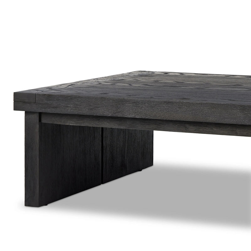 Warby Worn Black Oak Coffee Table | ready to ship!