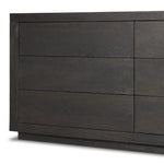 Warby Worn Black Oak 6 Drawer Dresser | shipping 7/7/2025