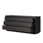 Warby Worn Black Oak 6 Drawer Dresser | shipping 7/7/2025