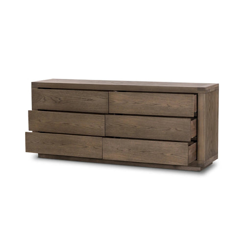Warby Worn Oak 6 Drawer Dresser | shipping 7/7/2025