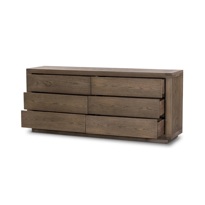 Warby Worn Oak 6 Drawer Dresser | shipping 7/7/2025