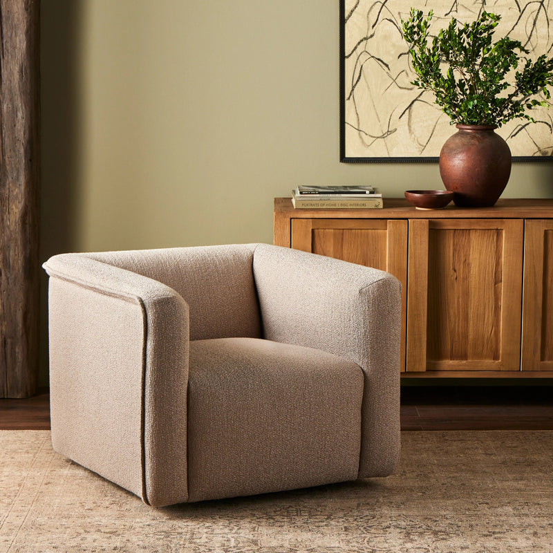 Wellborn Kerbey Camel Swivel Chair | shipping 5/30/2025