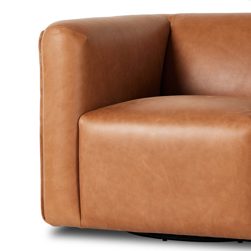 Wellborn Palermo Cognac Swivel Chair | ready to ship!