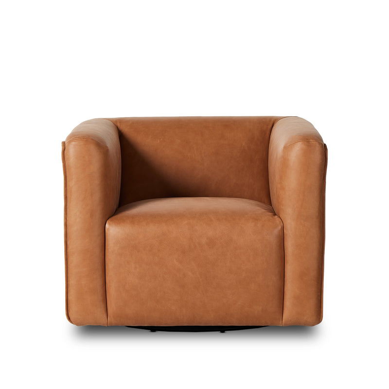 Wellborn Palermo Cognac Swivel Chair | ready to ship!