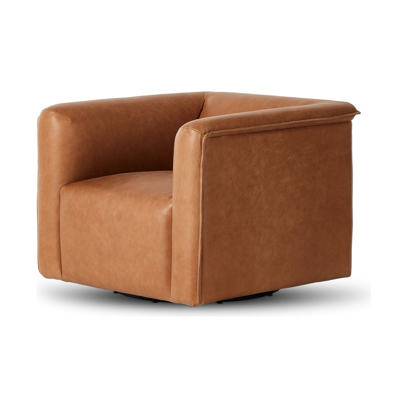 Wellborn Palermo Cognac Swivel Chair | ready to ship!
