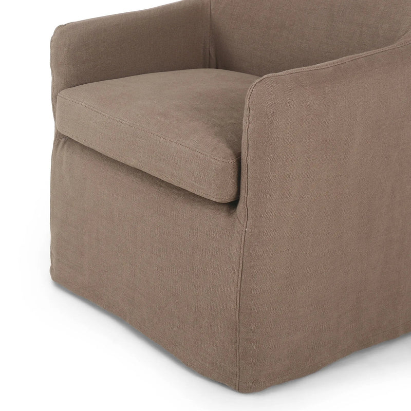 Westcott Brussels Mushroom Slipcover Dining Chair | ready to ship!