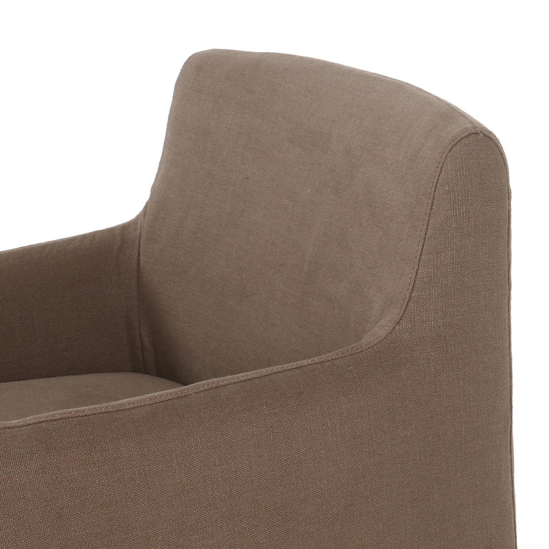 Westcott Brussels Mushroom Slipcover Dining Chair | ready to ship!