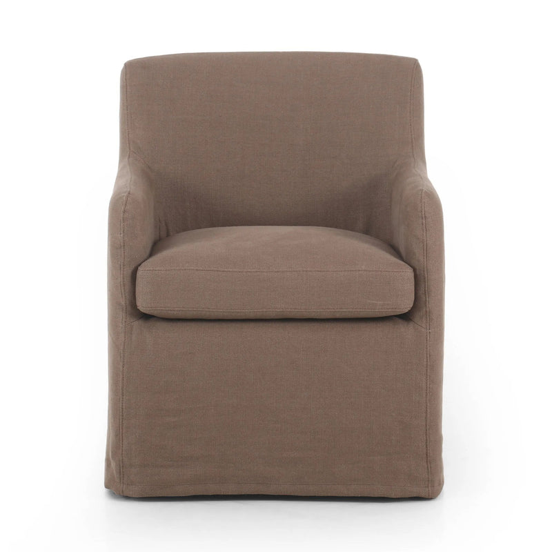 Westcott Brussels Mushroom Slipcover Dining Chair | ready to ship!