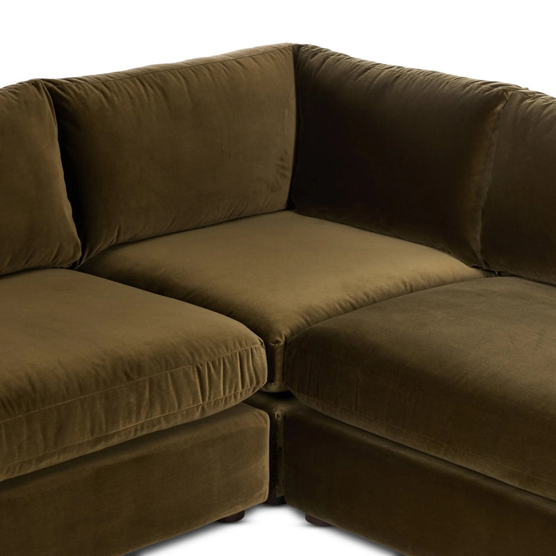 Yelena Surrey Olive 3-Piece Sectional | shipping 07/01/2025