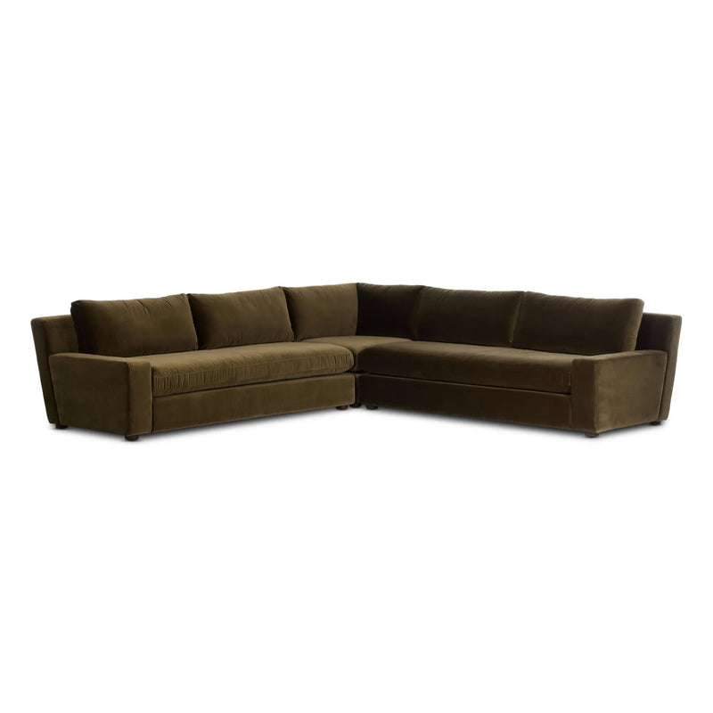 Yelena Surrey Olive 3-Piece Sectional | shipping 07/01/2025