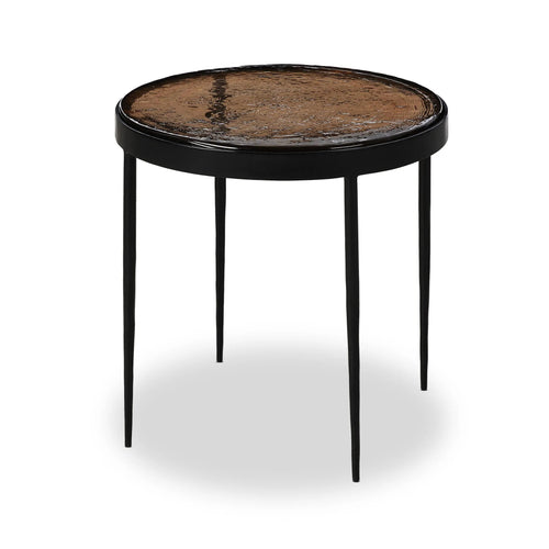 Yoko Smoked Brown Cast Glass Nesting Table | shipping 6/23/2025
