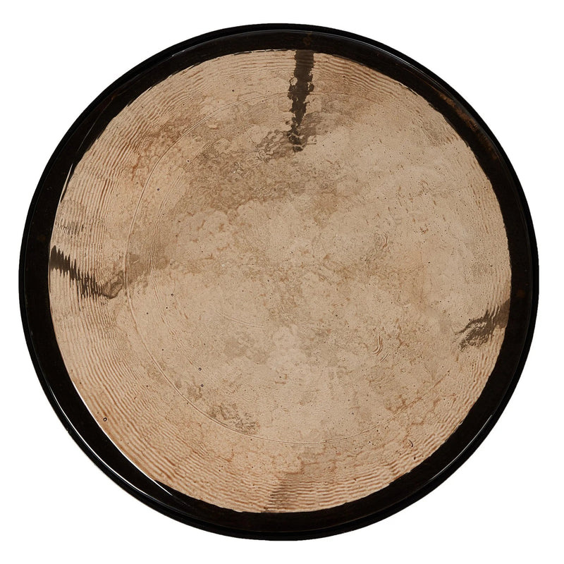 Yoko Smoked Brown Cast Glass Nesting Table | shipping 6/23/2025