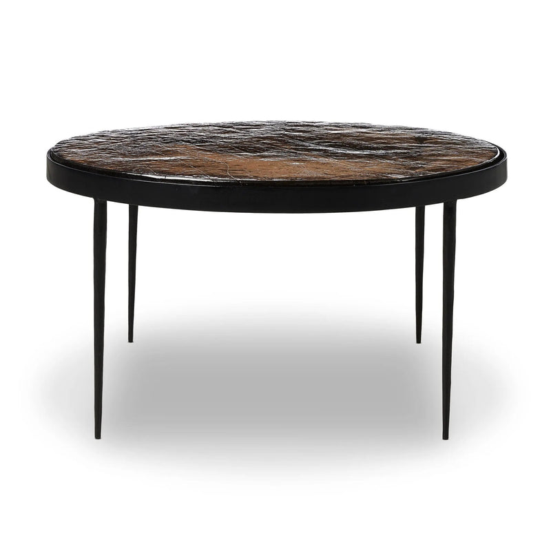 Yoko Smoked Brown Cast Glass Nesting Table | shipping 6/23/2025