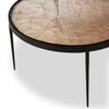 Yoko Smoked Brown Cast Glass Nesting Table | shipping 6/23/2025