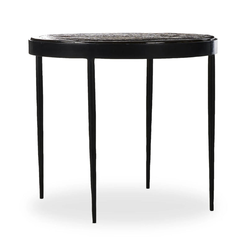 Yoko Smoked Brown Cast Glass Nesting Table | shipping 6/23/2025