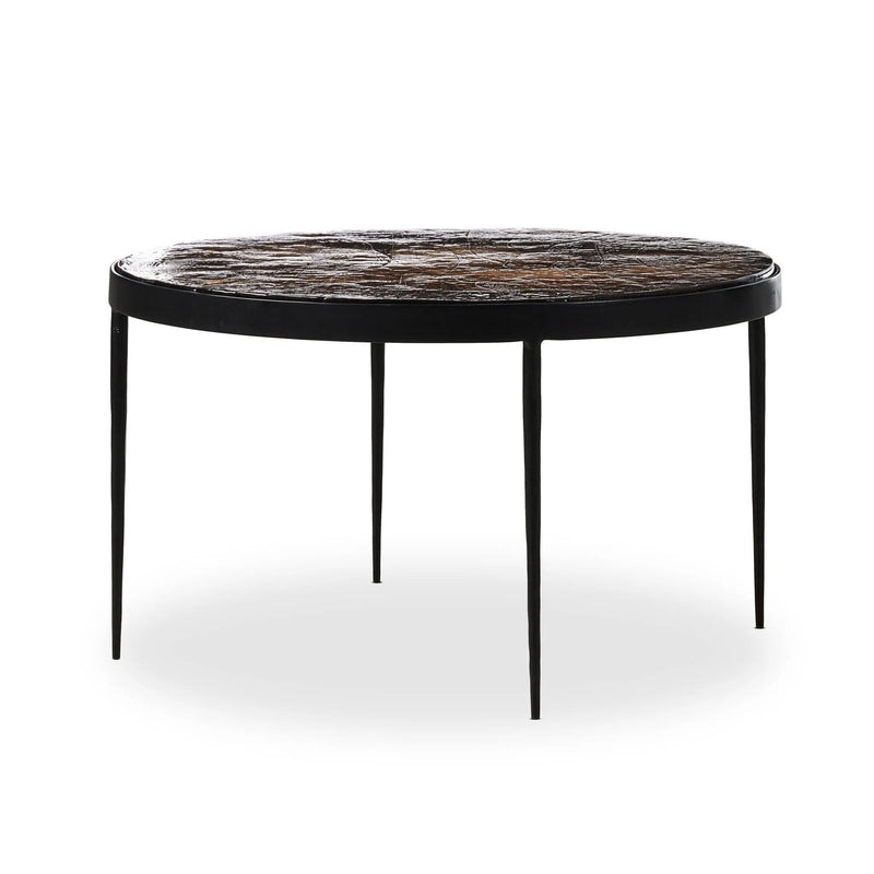 Yoko Smoked Brown Cast Glass Nesting Table | shipping 6/23/2025