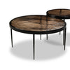 Yoko Smoked Brown Cast Glass Nesting Table | shipping 6/23/2025