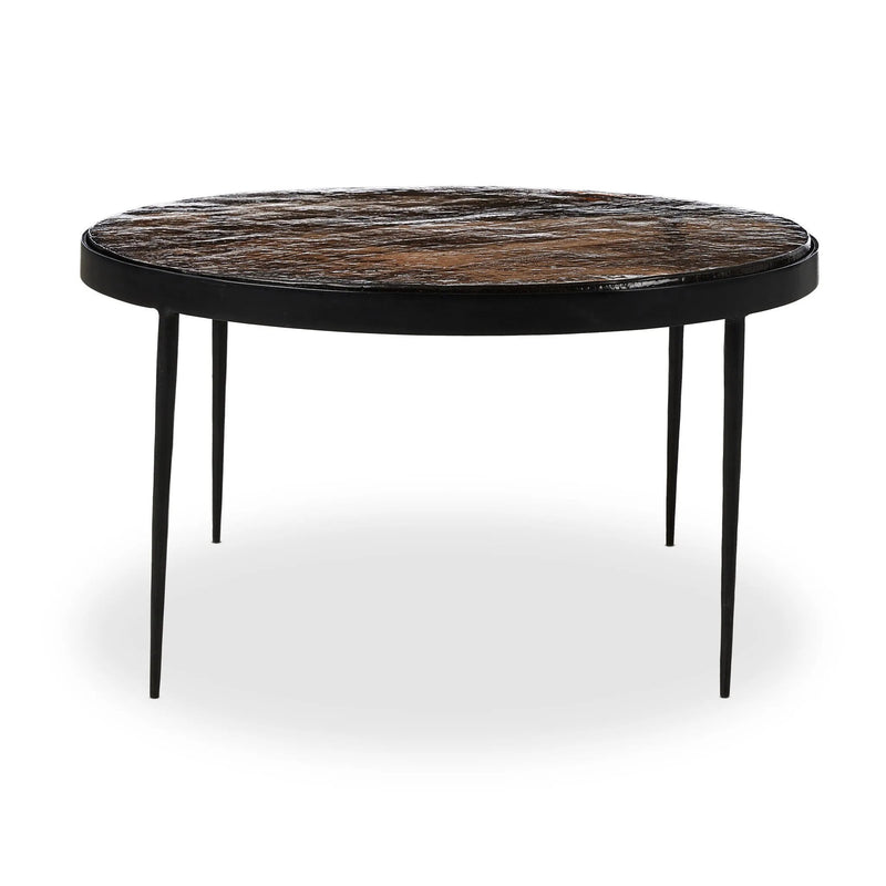 Yoko Smoked Brown Cast Glass Nesting Table | shipping 6/23/2025
