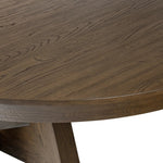 Zelda Fawn Oak Veneer Round Extension Dining Table | shipping 6/19/2025