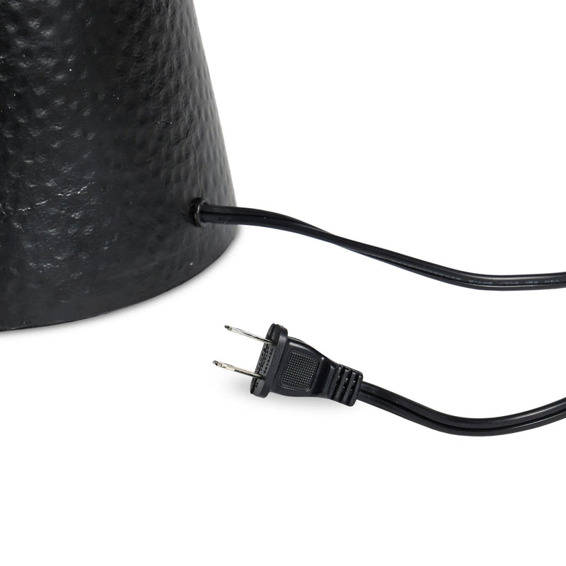 Ziggy Hammered Black Aluminum Table Lamp | ready to ship!