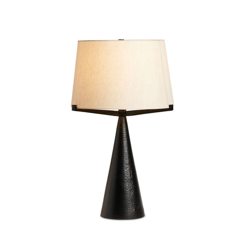 Ziggy Hammered Black Aluminum Table Lamp | ready to ship!