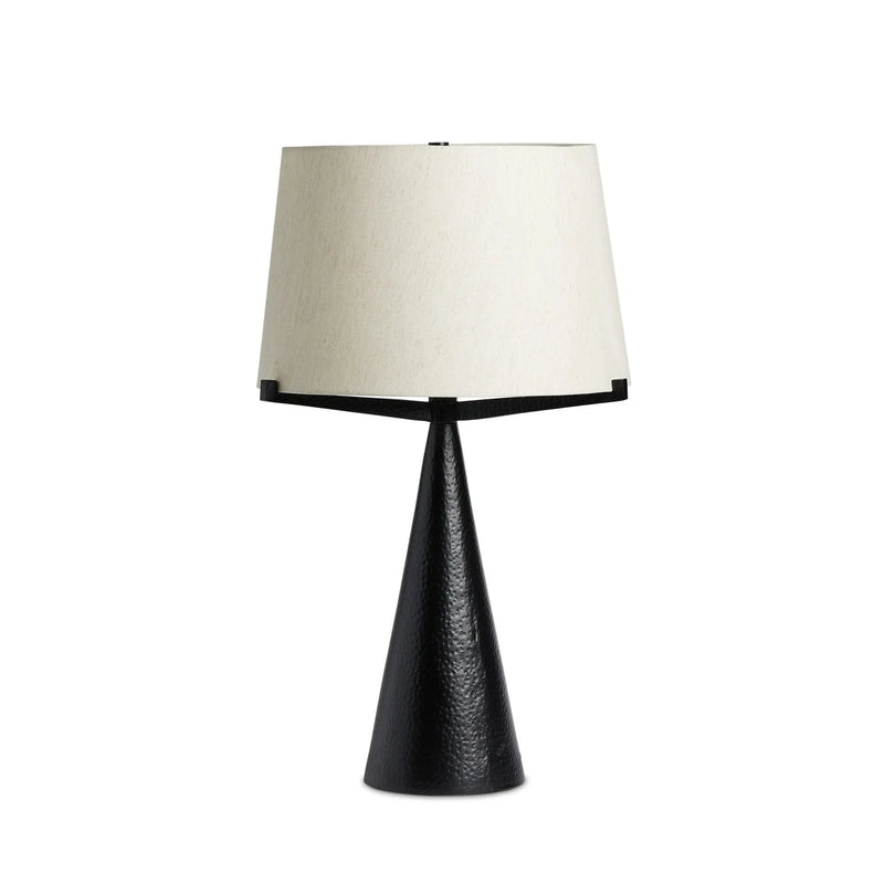 Ziggy Hammered Black Aluminum Table Lamp | ready to ship!