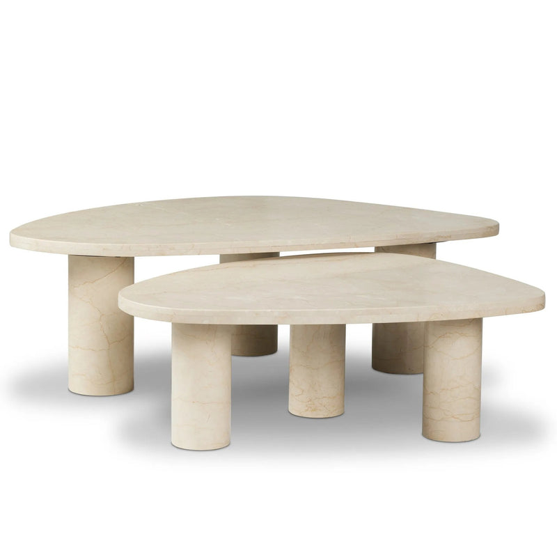 Zion Cream Marble Nesting Coffee Tables | shipping 6/23/2025