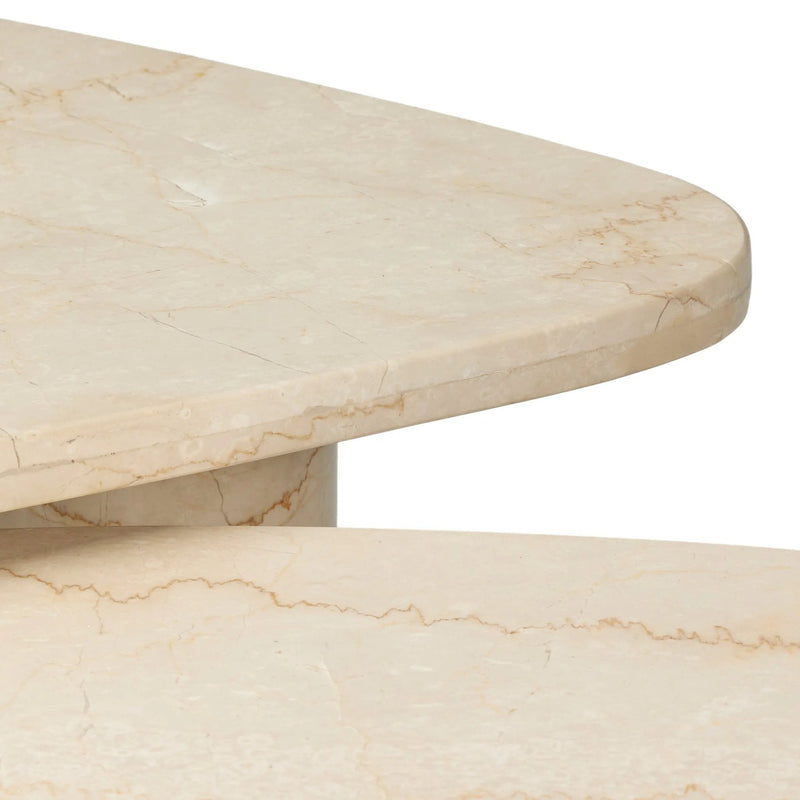 Zion Cream Marble Nesting Coffee Tables | shipping 6/23/2025