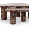 Zion Merlot Marble Coffee Table Set | shipping 8/17/2025