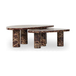 Zion Merlot Marble Coffee Table Set | shipping 8/17/2025