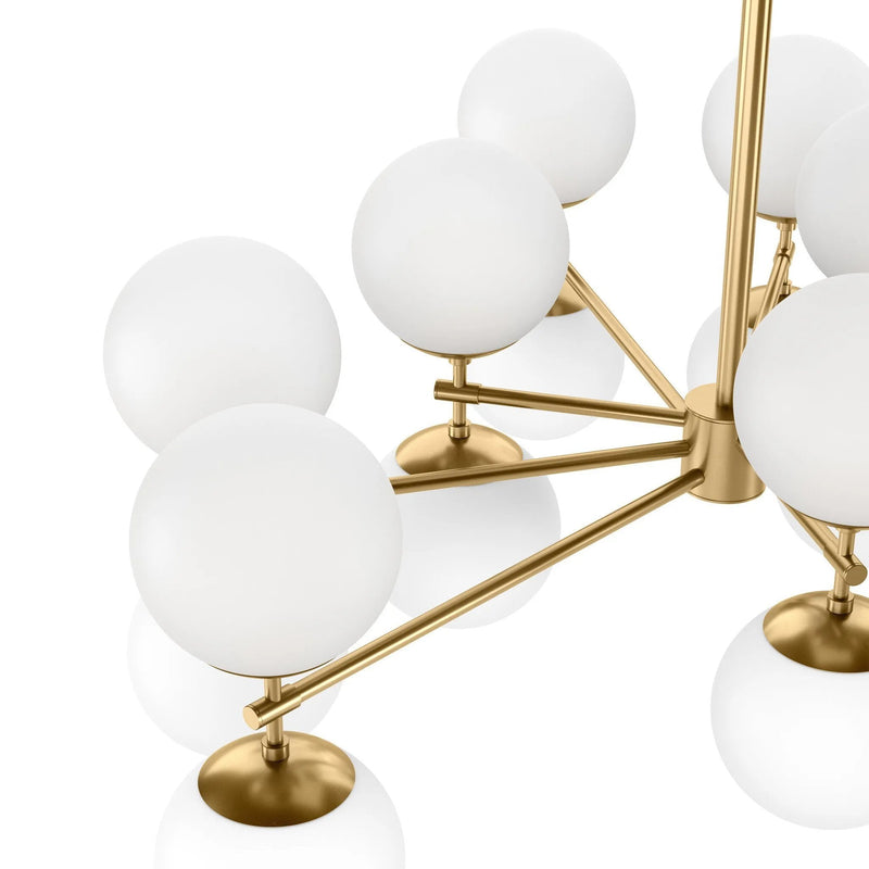 Zodiac Burnished Brass Chandelier | ready to ship!