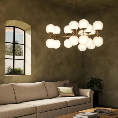 Zodiac Burnished Brass Chandelier | ready to ship!