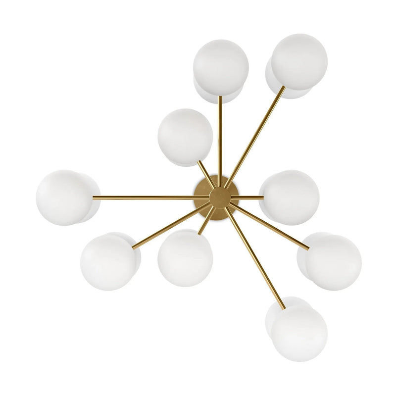 Zodiac Burnished Brass Chandelier | ready to ship!
