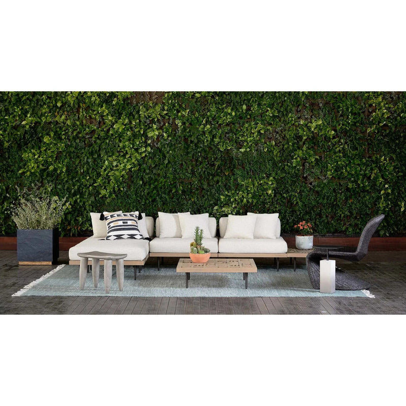 Zuri Outdoor Stool - Weathered Grey Teak | ready to ship!