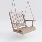 Keystone Amish Co. Franklin English Recycled Plastic Swing Chair, Weathered Wood
