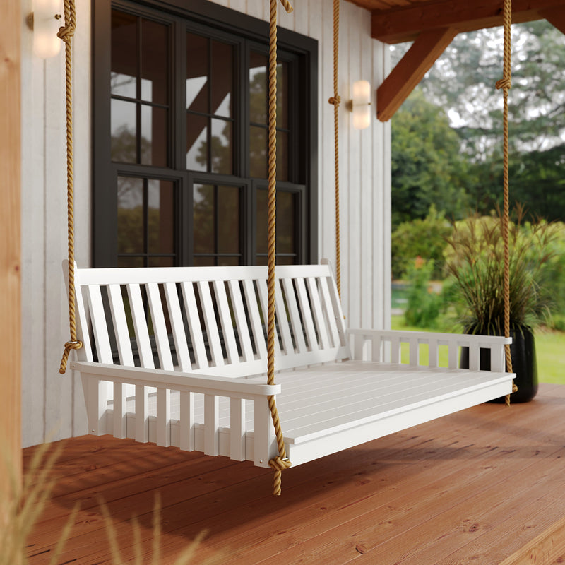 Keystone Amish Co. 6 Foot Franklin Recycled Plastic Swing Bed, Tropical Lime