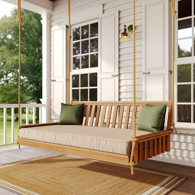Keystone Amish Co. Twin Franklin Red Cedar Swing Bed, Unfinished