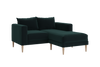 The Essential Loveseat Sectional in Recycled Velvet