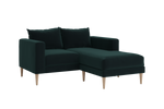 The Essential Loveseat Sectional in Recycled Velvet