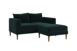 The Essential Loveseat Sectional in Recycled Velvet