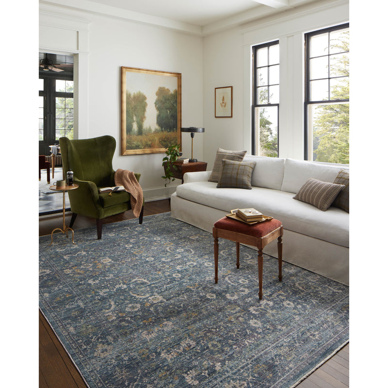 Jean Stoffer x Loloi Bradbury Ocean / Gold Rug