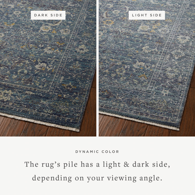 Jean Stoffer x Loloi Bradbury Ocean / Gold Rug