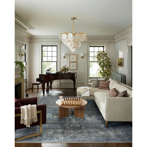 Jean Stoffer x Loloi Bradbury Ocean / Gold Rug