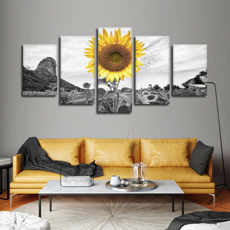 Pop Golden Sunflower Wall Art