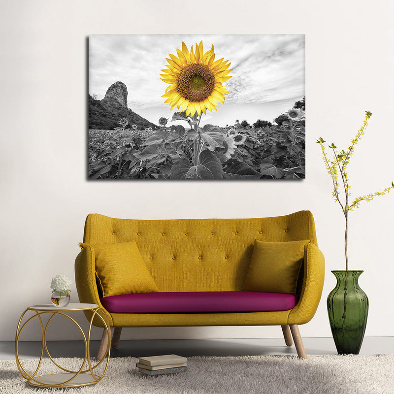 Pop Golden Sunflower Wall Art