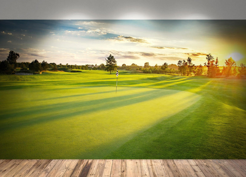 Golf Course Wallpaper. Sunset Over Golf Course. #6747