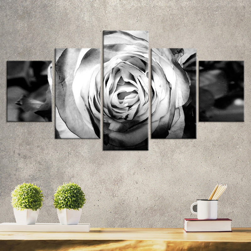 Monochromatic Rose Wall Art