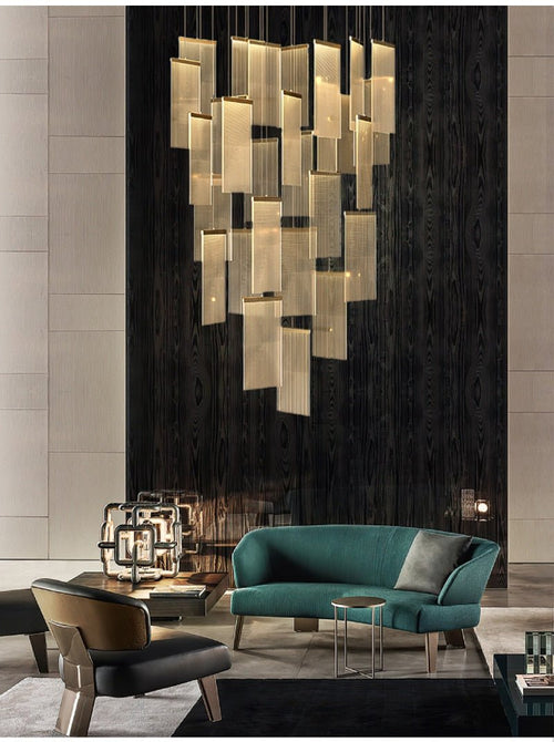 MIRODEMI® Luxury modern LED chandelier for staircase, lobby, living room, stairwell